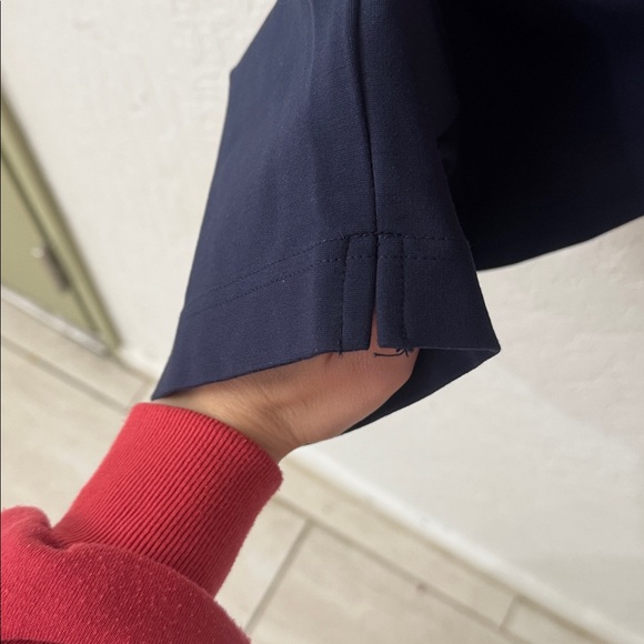 Betabrand Navy Blue Yoga Crop Side Slit Skinny Trouser Pants Medium - Picture 5 of 6